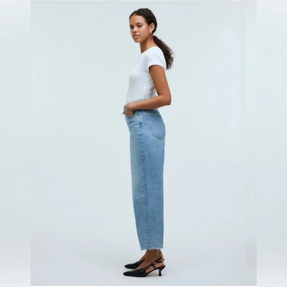 Madewell The Curvy Vintage Wide-Leg Crop Jeans - Altoona Wash Size 27 Petite - Picture 6 of 9